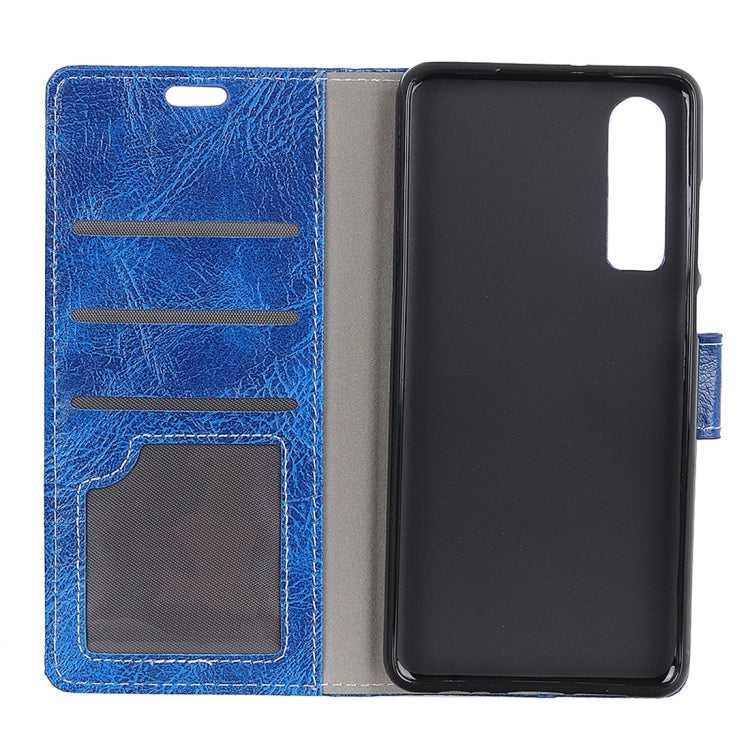 For Huawei P30 Retro Crazy Horse Texture Horizontal Flip Leather Case With Holder & Double-sided Buckle & Photo Frame
