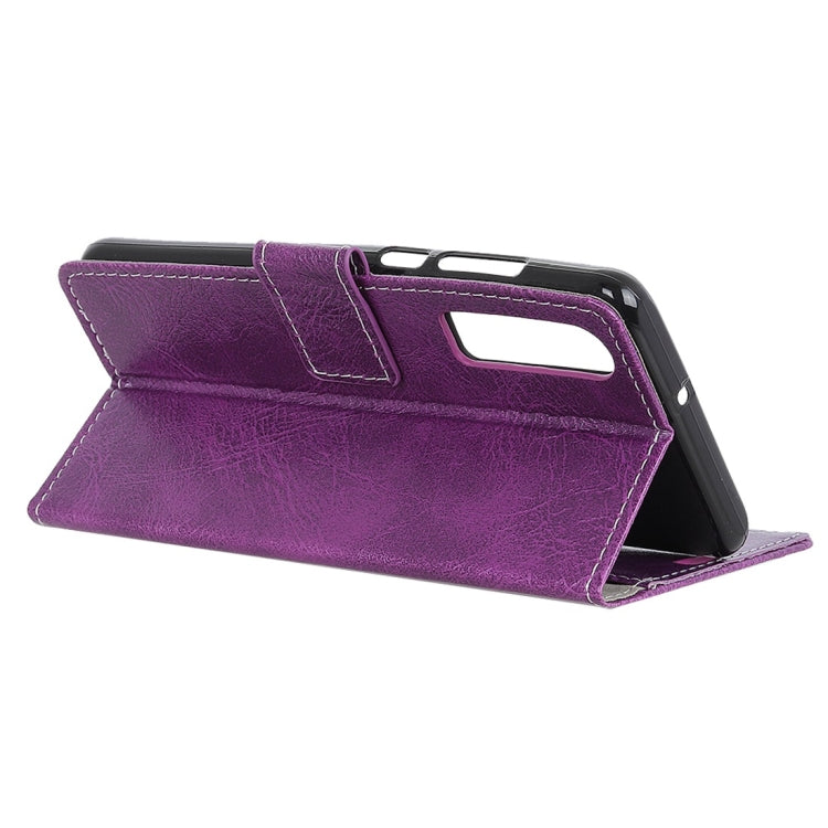 For Huawei P30 Retro Crazy Horse Texture Horizontal Flip Leather Case With Holder & Double-sided Buckle & Photo Frame