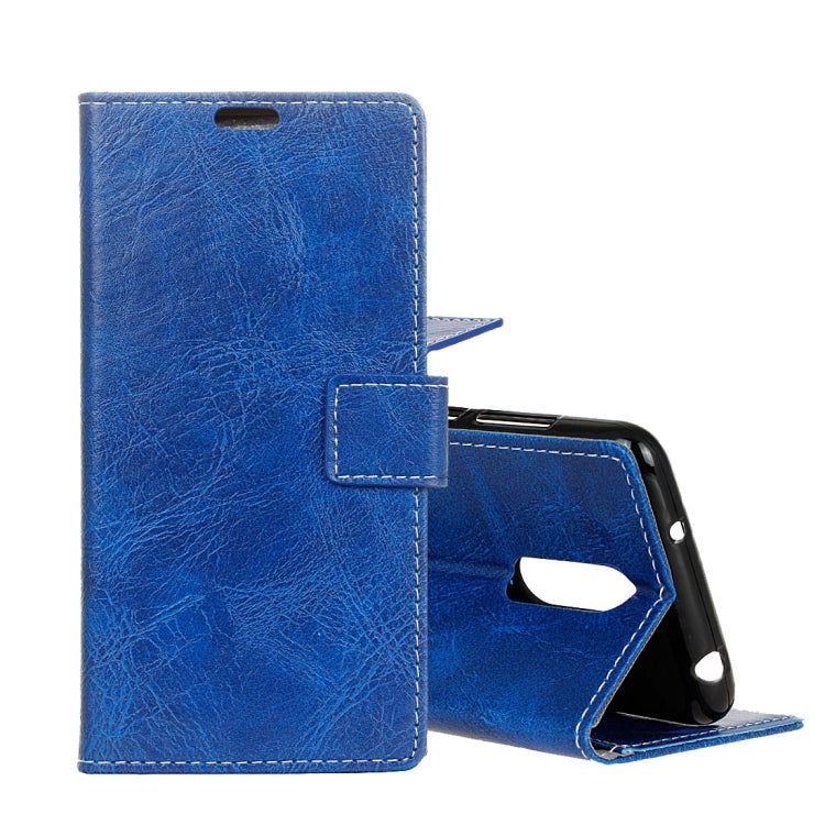 For NOKIA 3.1 PLUS Retro Crazy Horse Texture Horizontal Flip Leather Case with Holder & Double-sided buckle & Photo Frame
