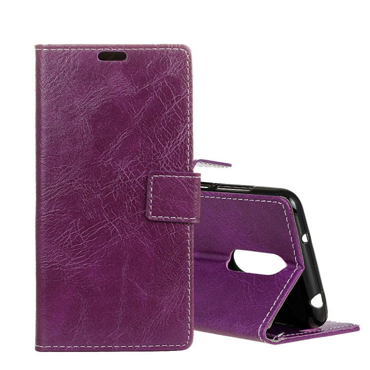 For NOKIA 3.1 PLUS Retro Crazy Horse Texture Horizontal Flip Leather Case with Holder & Double-sided buckle & Photo Frame