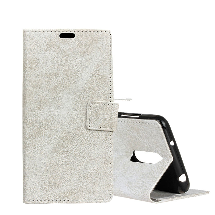 For NOKIA 3.1 PLUS Retro Crazy Horse Texture Horizontal Flip Leather Case with Holder & Double-sided buckle & Photo Frame