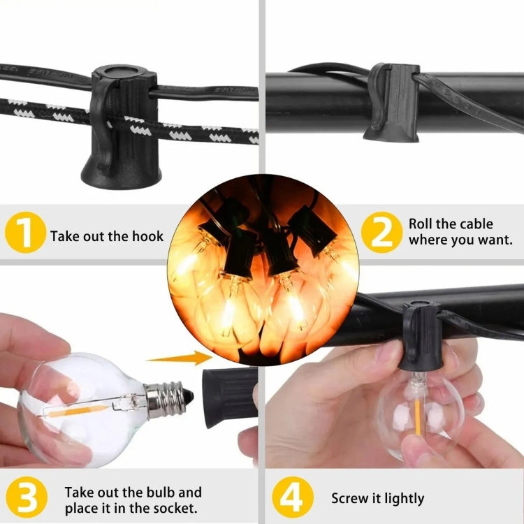 YWXLight 7.6m IP65 Waterproof Outdoor Solar Lights Garland 25 + 2 Waterproof Bulbs