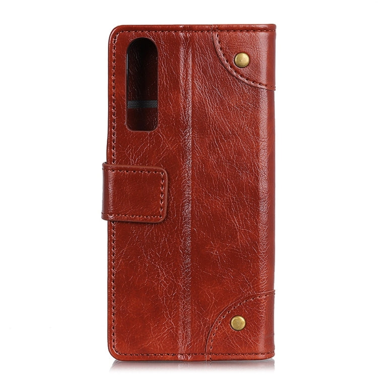Copper Buckle Nappa Texture Horizontal Flip Leather Case With Holder & Double-sided Buckle & Three Cards For Huawei P30