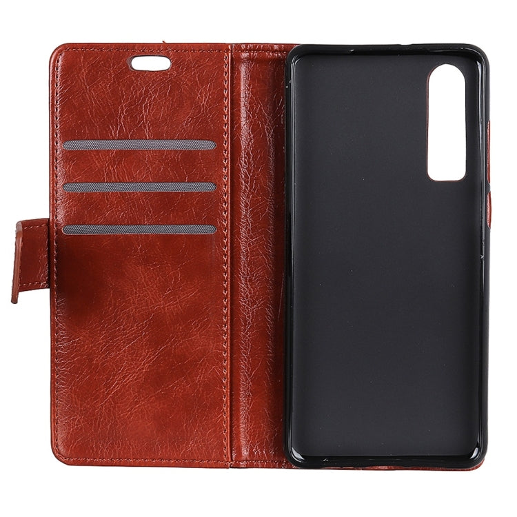 Copper Buckle Nappa Texture Horizontal Flip Leather Case With Holder & Double-sided Buckle & Three Cards For Huawei P30