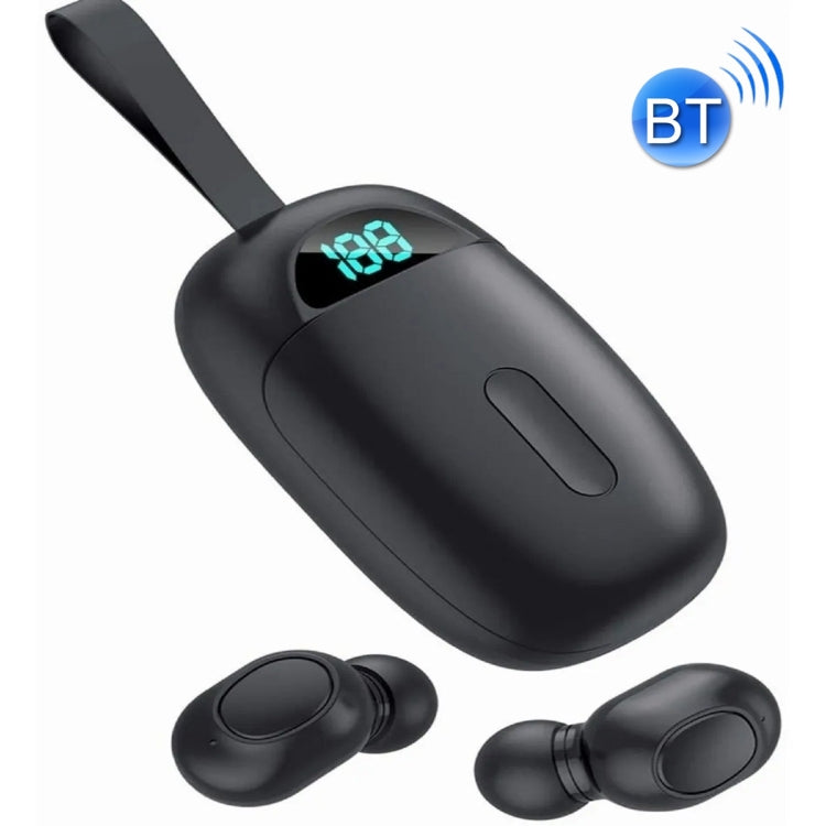 YWXLight JS25 IPX5 Waterproof Bluetooth 5.1 Wireless Earphone with LED Digital Display