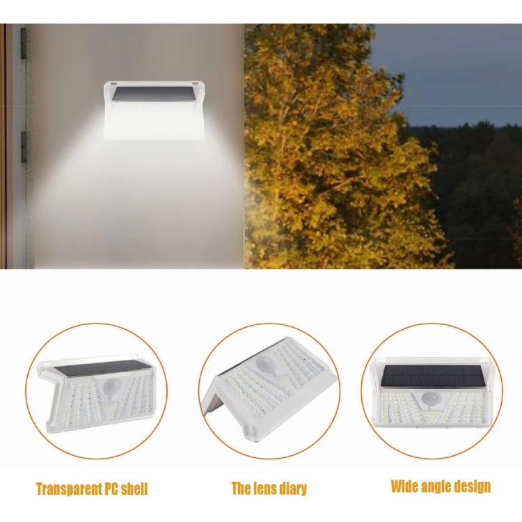 YWXLight 73 LEDs IP44 Waterproof PIR Motion Sensor Outdoor Solar Powered LED Wall Light