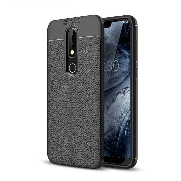 Litchi Texture TPU Shockproof Case for Nokia 6.1Plus / X6