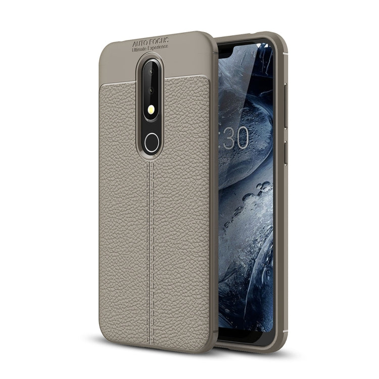 Litchi Texture TPU Shockproof Case for Nokia 6.1Plus / X6