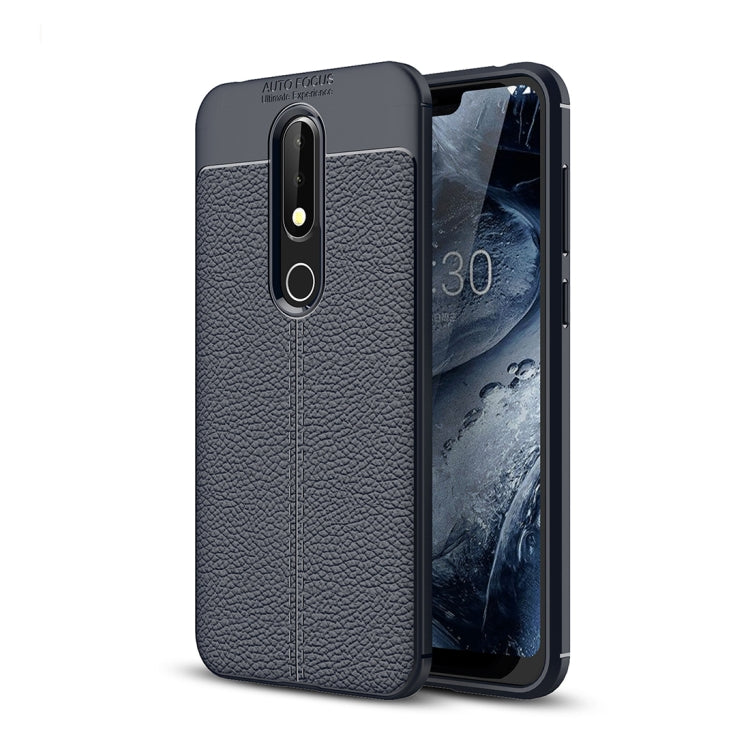 Litchi Texture TPU Shockproof Case for Nokia 6.1Plus / X6