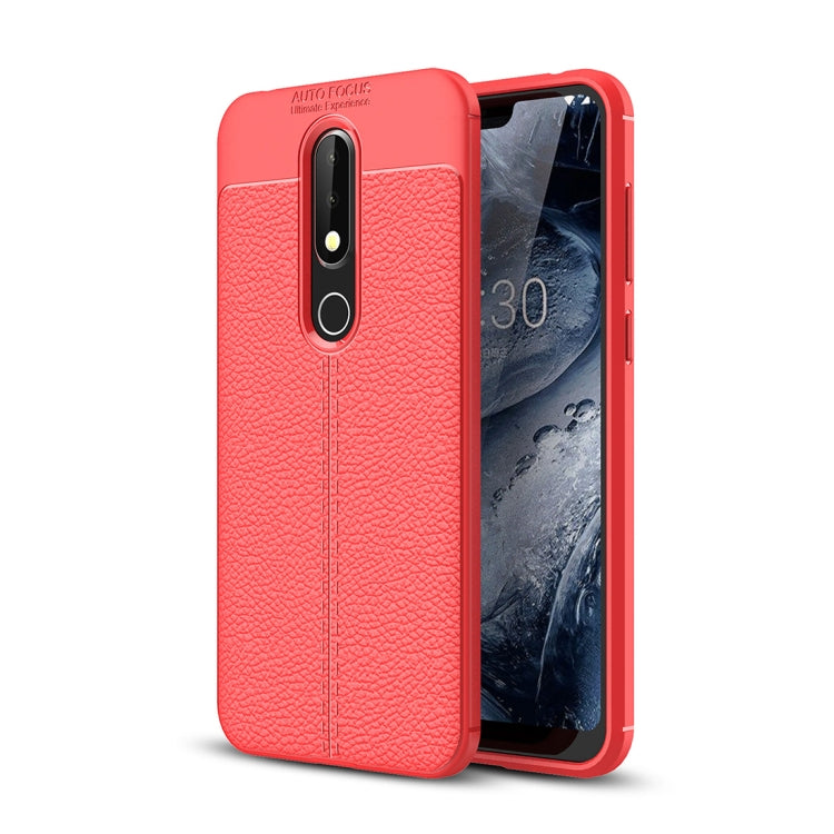 Litchi Texture TPU Shockproof Case for Nokia 6.1Plus / X6