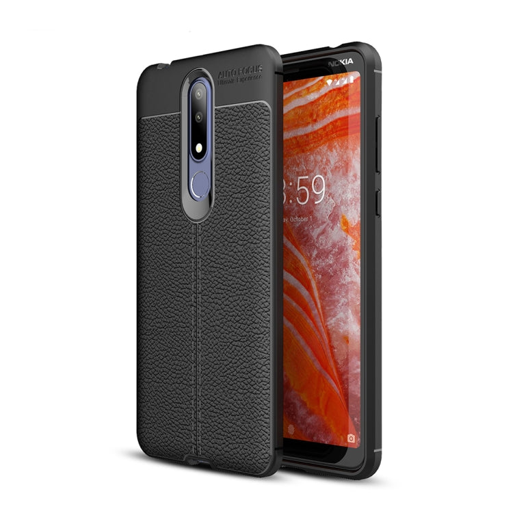 Litchi Texture TPU Shockproof Case for Nokia 3.1Plus / X3