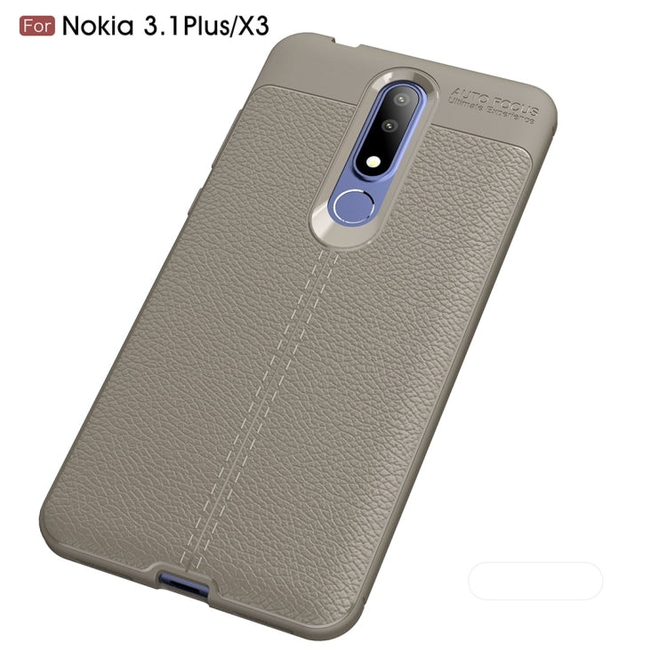 Litchi Texture TPU Shockproof Case for Nokia 3.1Plus / X3