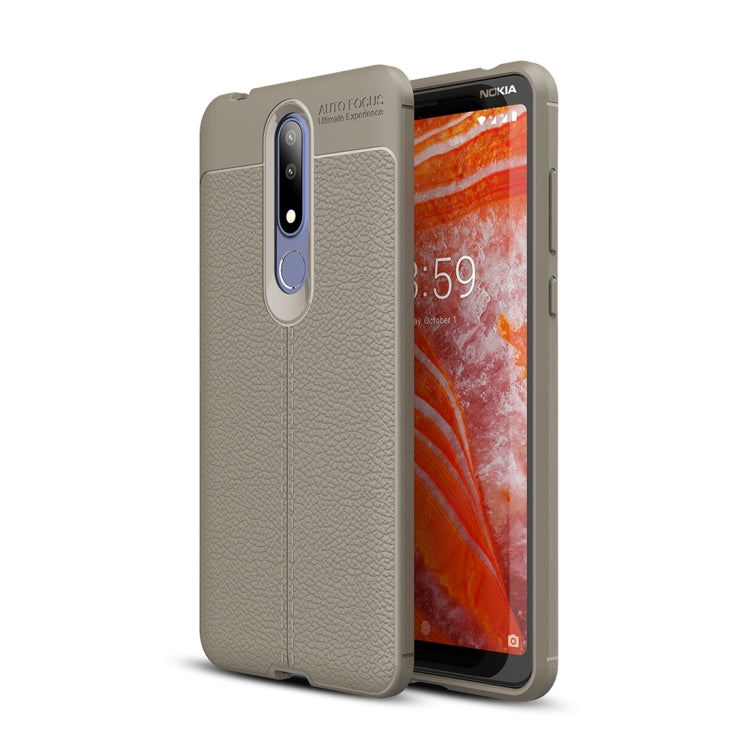 Litchi Texture TPU Shockproof Case for Nokia 3.1Plus / X3
