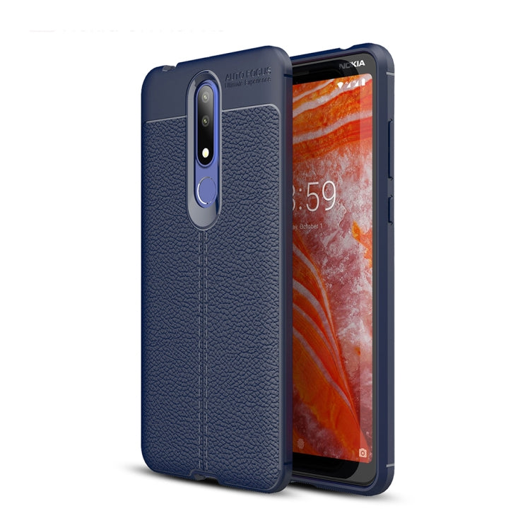 Litchi Texture TPU Shockproof Case for Nokia 3.1Plus / X3