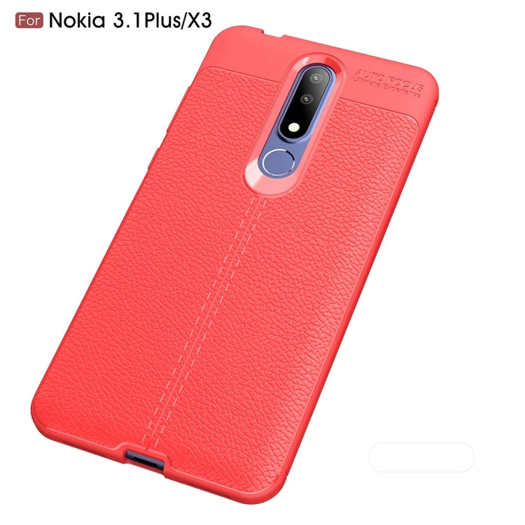 Litchi Texture TPU Shockproof Case for Nokia 3.1Plus / X3