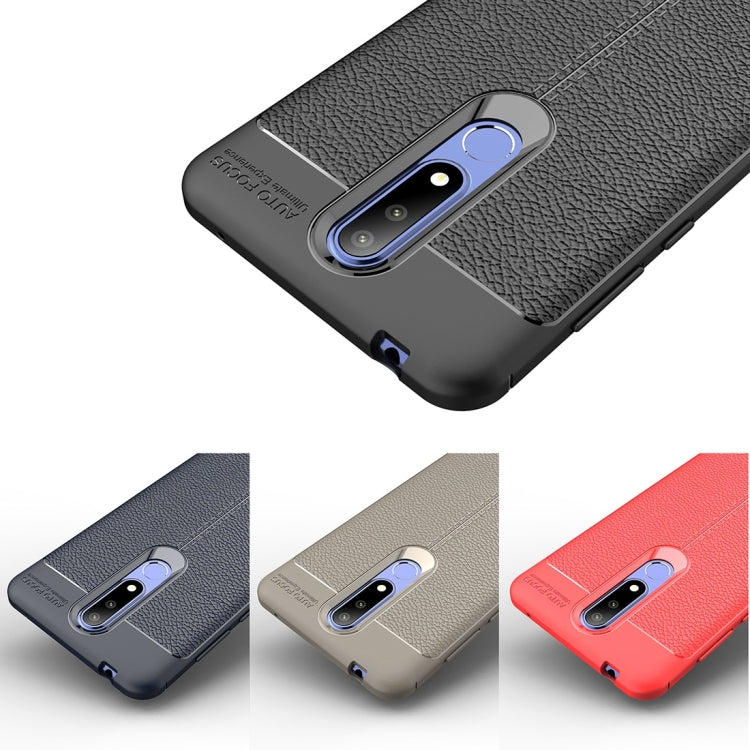 Litchi Texture TPU Shockproof Case for Nokia 3.1Plus / X3