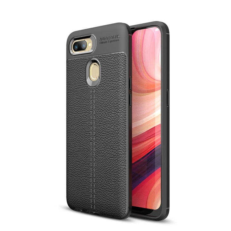 Litchi Texture TPU Shockproof Case for OPPO A7
