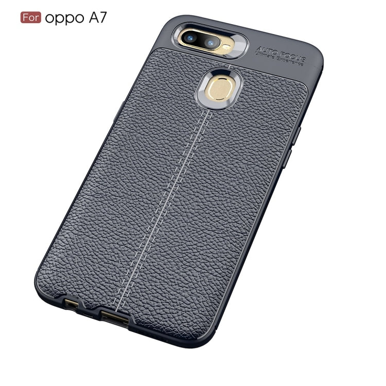 Litchi Texture TPU Shockproof Case for OPPO A7