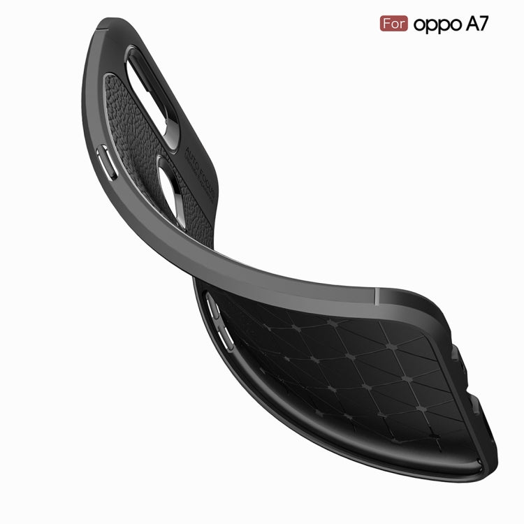 Litchi Texture TPU Shockproof Case for OPPO A7