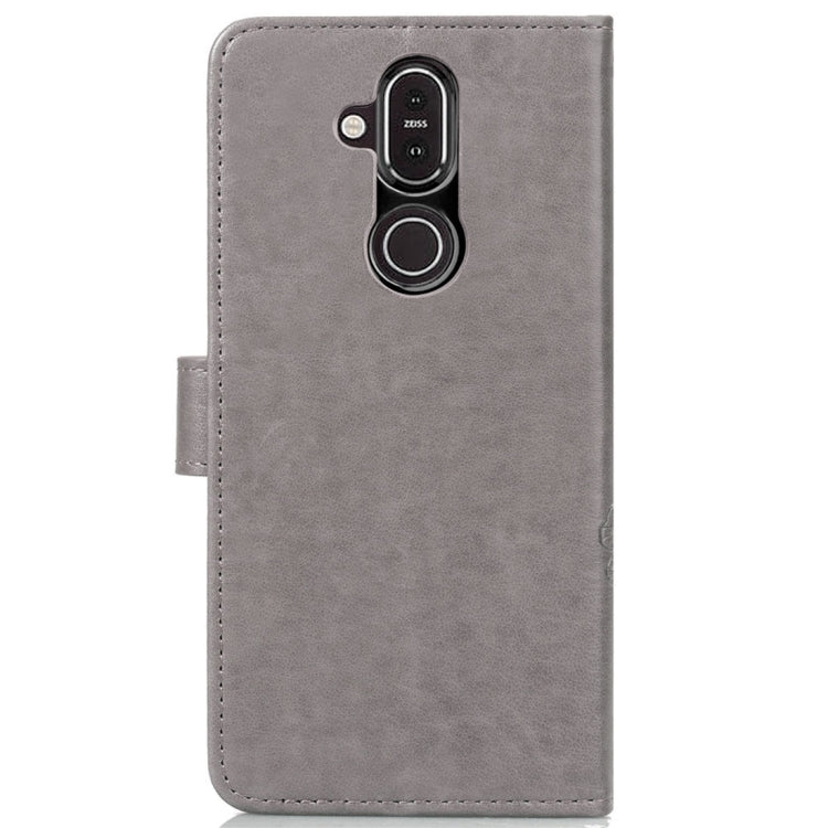 For Nokia 8.1 (Nokia X7) Pressed Flowers Horizontal Flip Leather Case With Magnetic Buckle & Holder & Card Slots & Wallet
