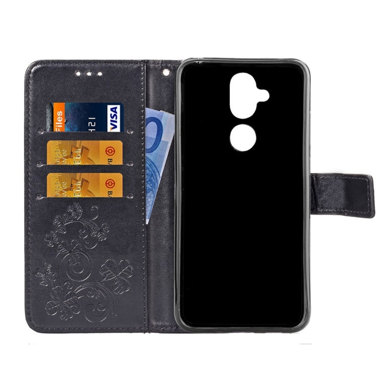 For Nokia 8.1 (Nokia X7) Pressed Flowers Horizontal Flip Leather Case With Magnetic Buckle & Holder & Card Slots & Wallet