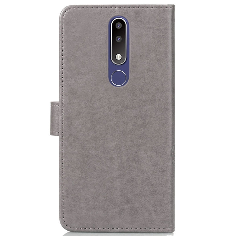 For Nokia 3.1 Plus Pressed Flowers Horizontal Flip Leather Case With Magnetic Buckle & Holder & Card Slots & Wallet