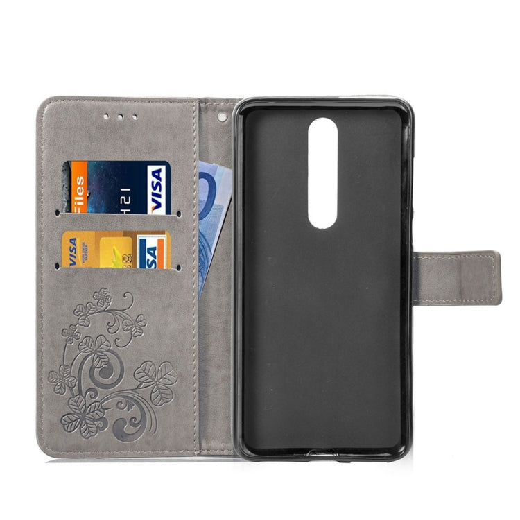 For Nokia 3.1 Plus Pressed Flowers Horizontal Flip Leather Case With Magnetic Buckle & Holder & Card Slots & Wallet