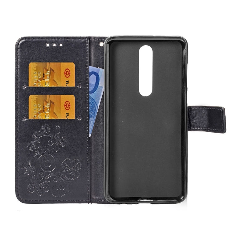 For Nokia 3.1 Plus Pressed Flowers Horizontal Flip Leather Case With Magnetic Buckle & Holder & Card Slots & Wallet