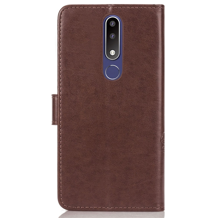 For Nokia 3.1 Plus Pressed Flowers Horizontal Flip Leather Case With Magnetic Buckle & Holder & Card Slots & Wallet