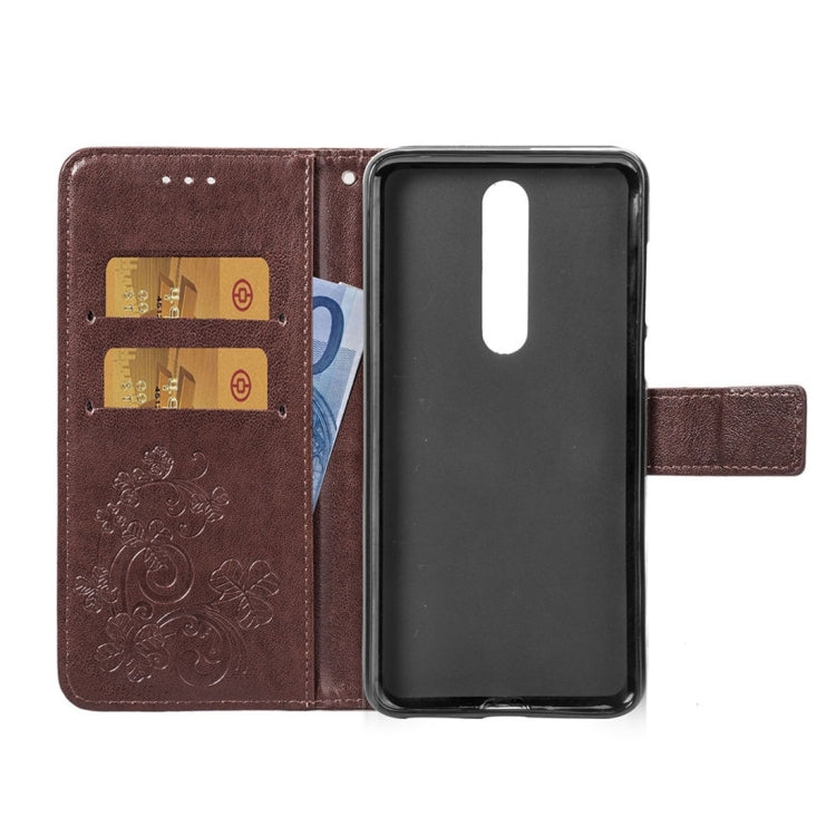 For Nokia 3.1 Plus Pressed Flowers Horizontal Flip Leather Case With Magnetic Buckle & Holder & Card Slots & Wallet