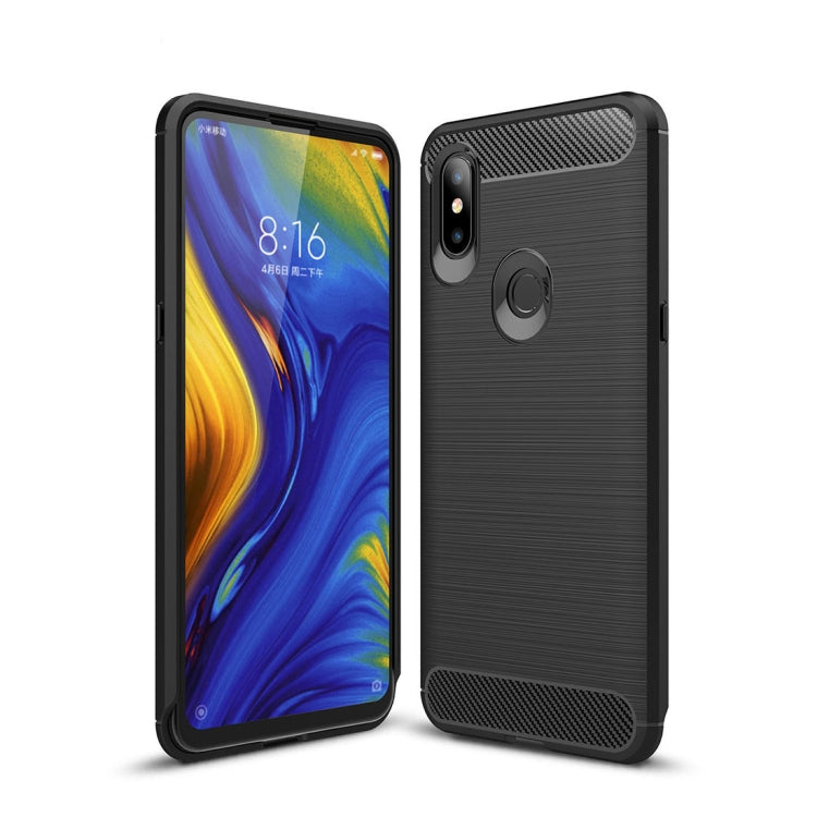 Carbon Fiber Texture TPU Shockproof Case For Xiaomi Mix 3