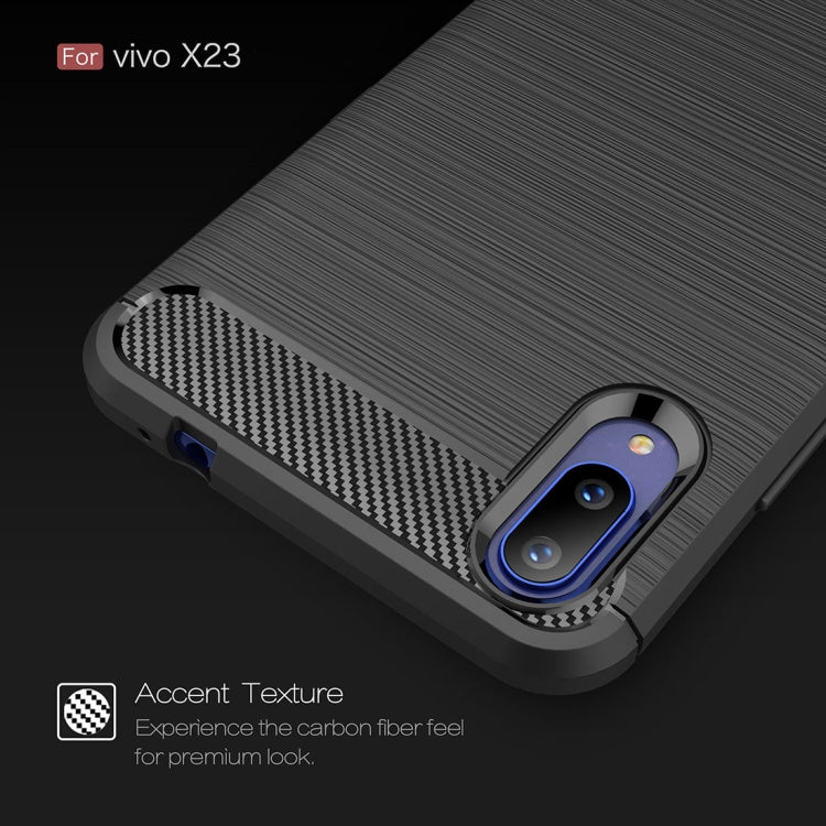 Carbon Fiber Texture TPU Shockproof Case For Vivo X23 Symphony Edition