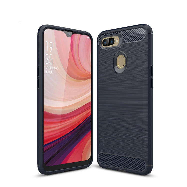 Carbon Fiber Texture TPU Shockproof Case For OPPO A7