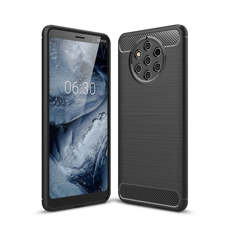 Carbon Fiber Texture TPU Shockproof Case For Nokia 9 Pure View