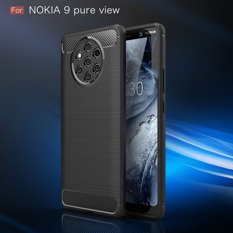 Carbon Fiber Texture TPU Shockproof Case For Nokia 9 Pure View