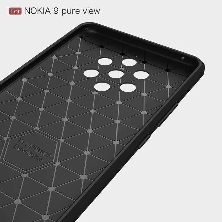 Carbon Fiber Texture TPU Shockproof Case For Nokia 9 Pure View