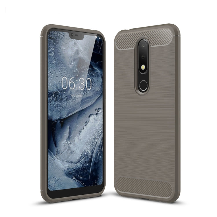 Carbon Fiber Texture TPU Shockproof Case For Nokia 6.1Plus / X6