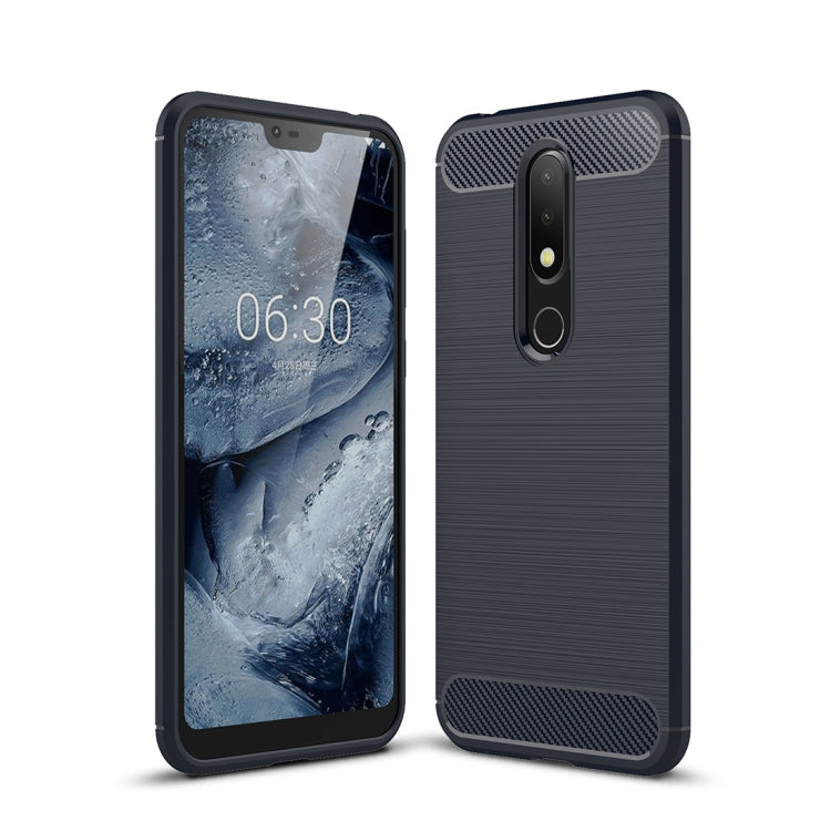 Carbon Fiber Texture TPU Shockproof Case For Nokia 6.1Plus / X6