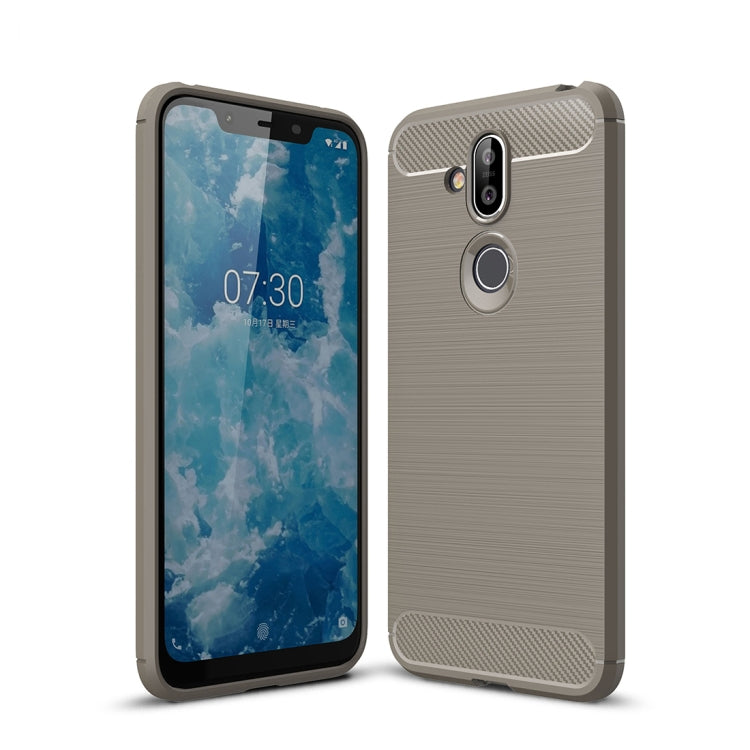 Carbon Fiber Texture TPU Shockproof Case For Nokia 7.1Plus / X7 / 8.1