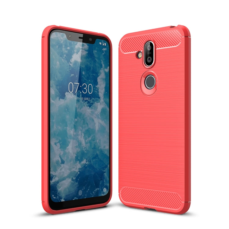 Carbon Fiber Texture TPU Shockproof Case For Nokia 7.1Plus / X7 / 8.1