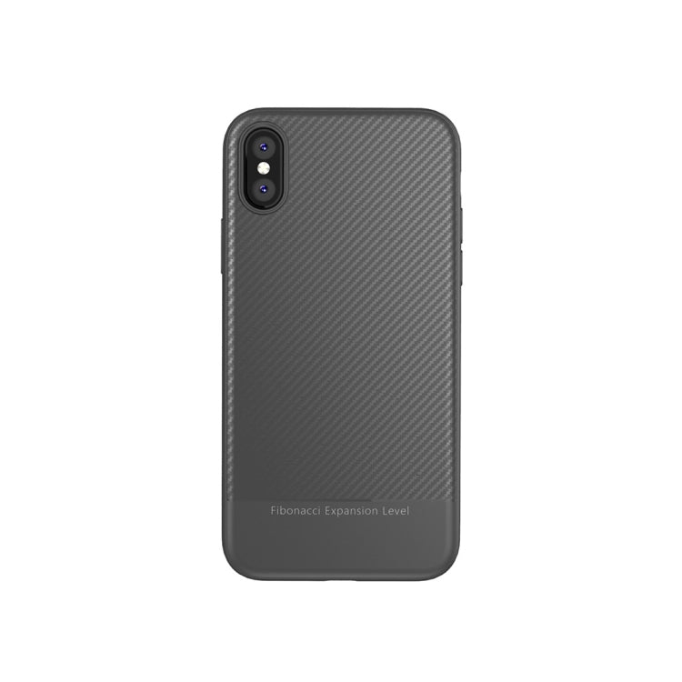 For iPhone X / XS Lewei Carbon Fiber Texture TPU Case