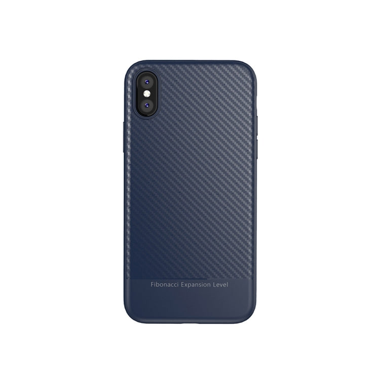 For iPhone X / XS Lewei Carbon Fiber Texture TPU Case