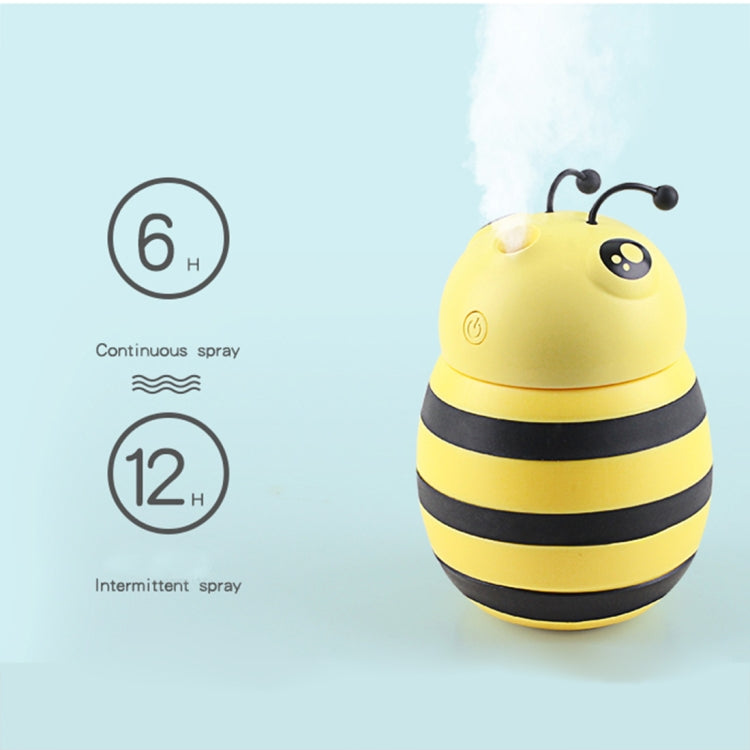 Bee Shape Silicone Portable Mute Desktop Air Humidifier with Night Light, Capacity: 300ml, DC 5V