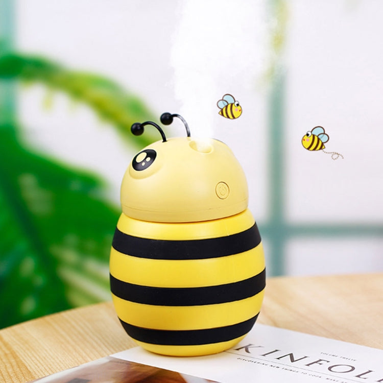 Bee Shape Silicone Portable Mute Desktop Air Humidifier with Night Light, Capacity: 300ml, DC 5V