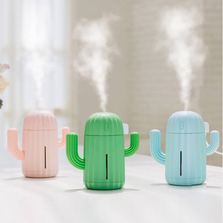 Cactus Shape Silicone Portable Mute Desktop Air Humidifier with Night Light, Capacity: 340ml, DC 5V