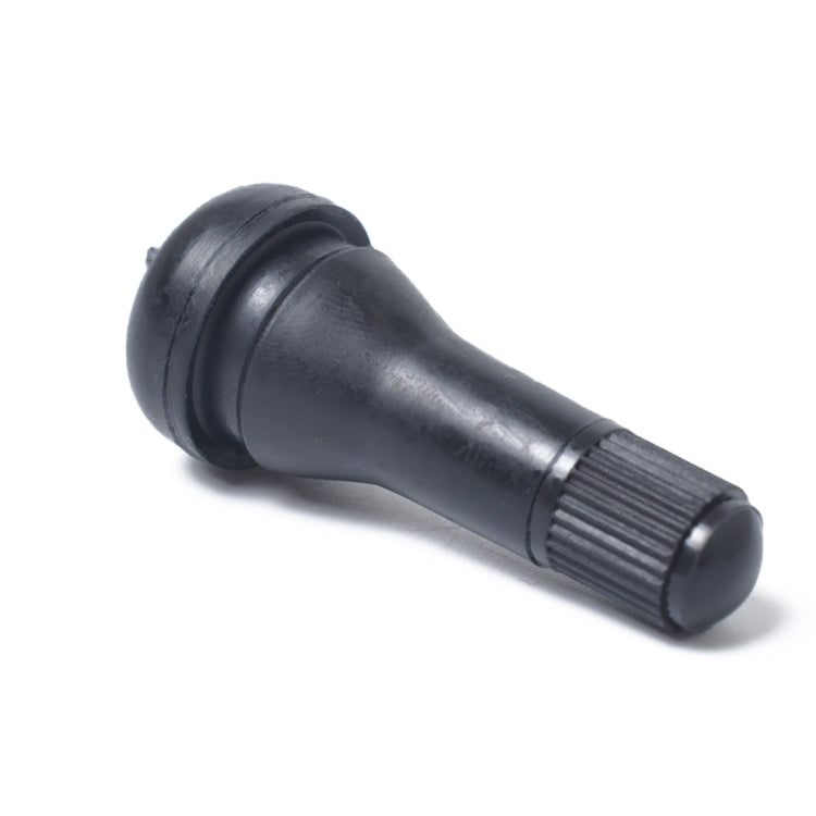 Snap-in Short Black Rubber Valve Stem (TR413) 4-Pack with Valve Core Wrench for Tubeless 0.453 Inch 11.5mm Rim Holes on Standard Vehicle Tires