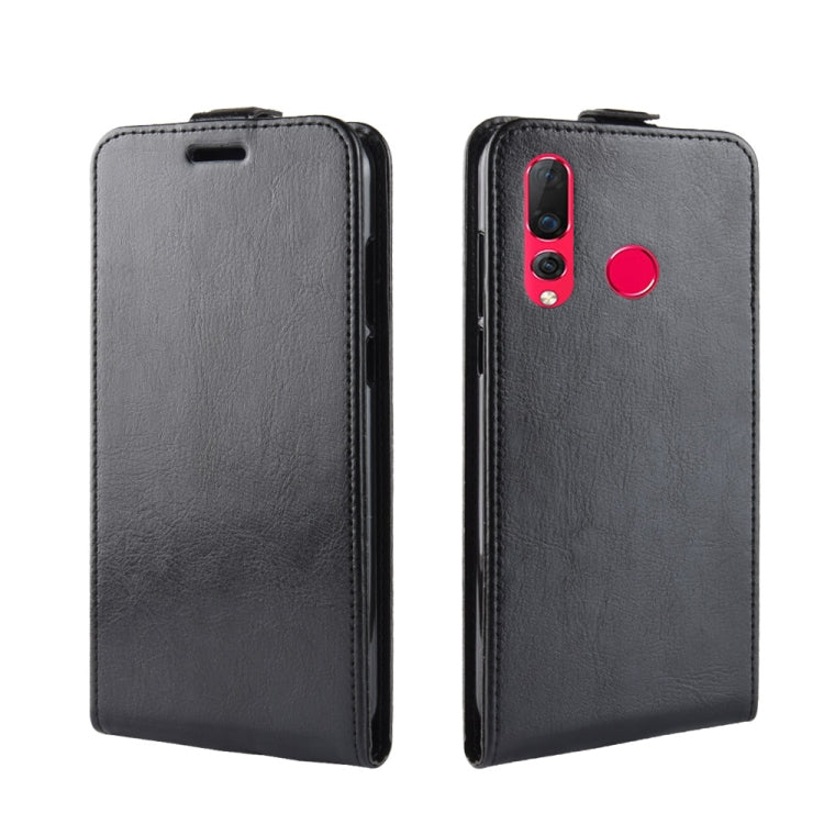 R64 Texture Vertical Flip Leather Case For Huawei nova 4, With Card Slots & Photo Frame