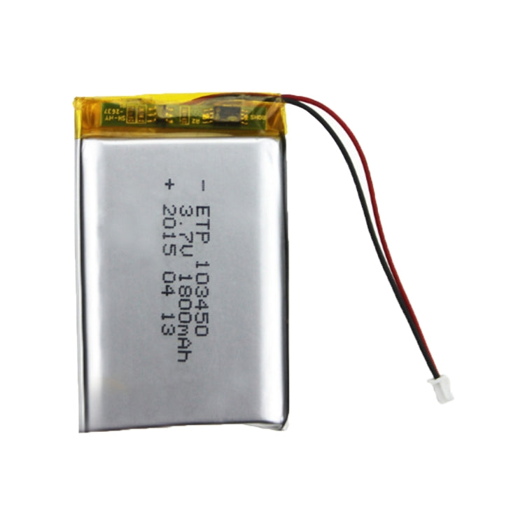 1800mAh 3.7V Li-Polymer Battery for Beauty Instrument & Rich Hydrogen Cup 103450