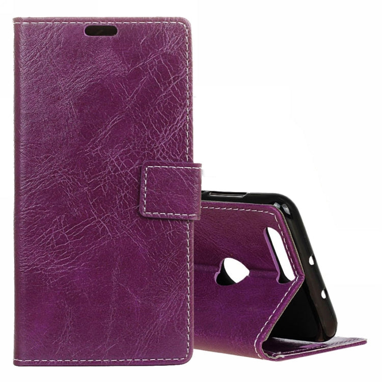 Retro Crazy Horse Texture Horizontal Flip Leather Case for Huawei Honor View 20, with Wallet & Holder & Card Slots & Photo Frame