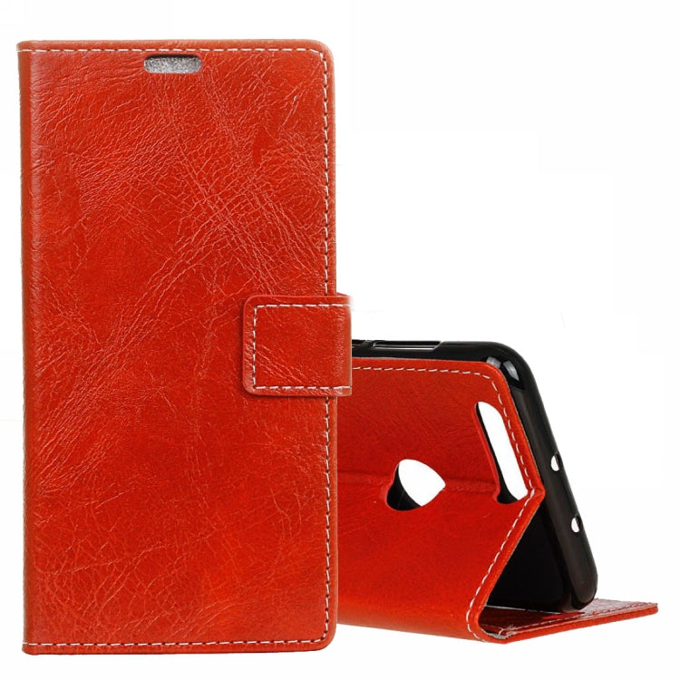 Retro Crazy Horse Texture Horizontal Flip Leather Case for Huawei Honor View 20, with Wallet & Holder & Card Slots & Photo Frame